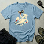 Cat Lifts Dumbbell T-Shirt