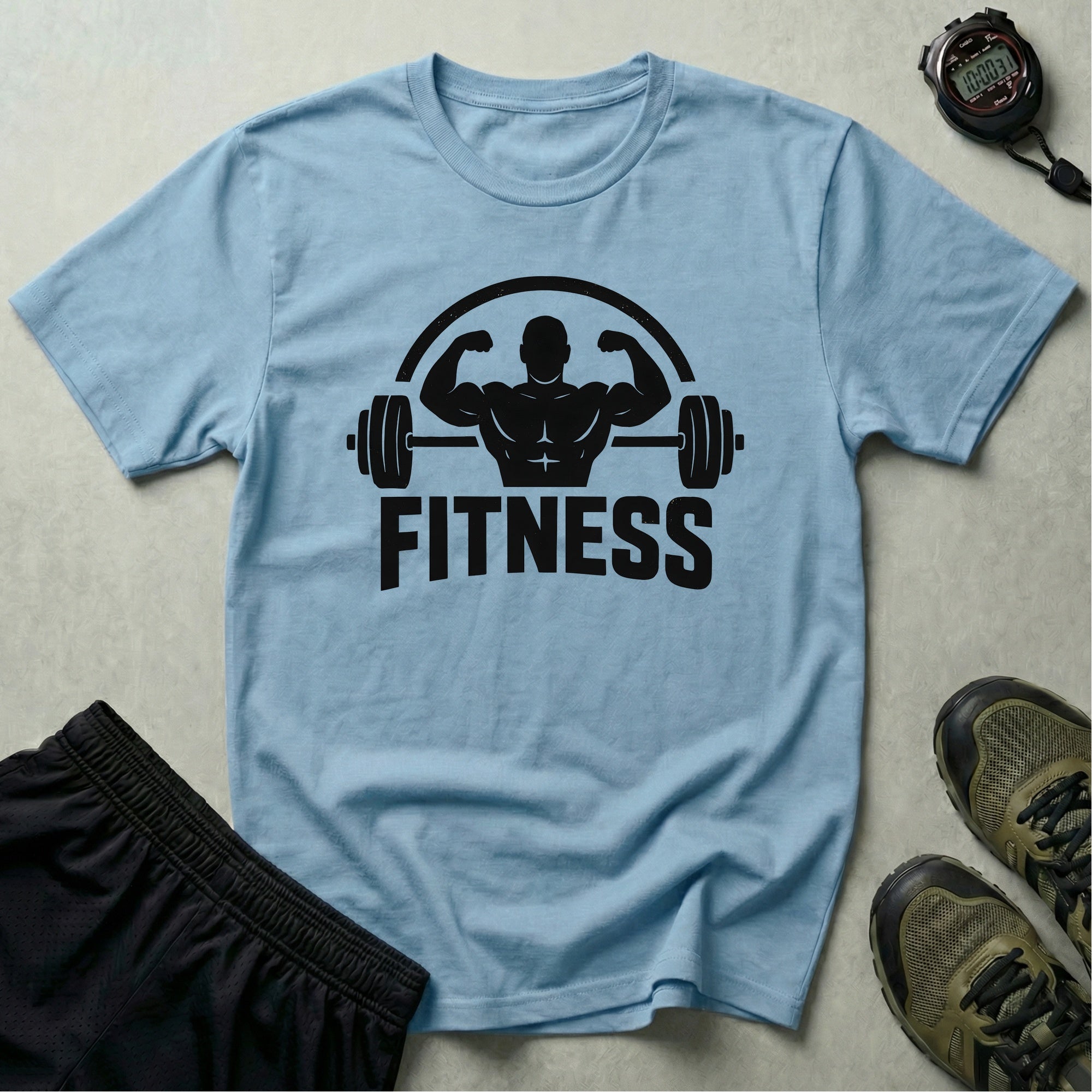 Fitness silhouette logo T-Shirt