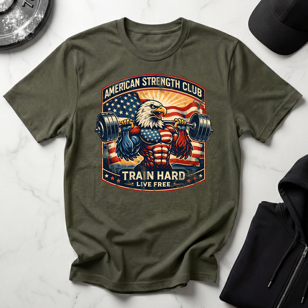 Amercan Strength Club Gymwear Stay Free T-Shirt