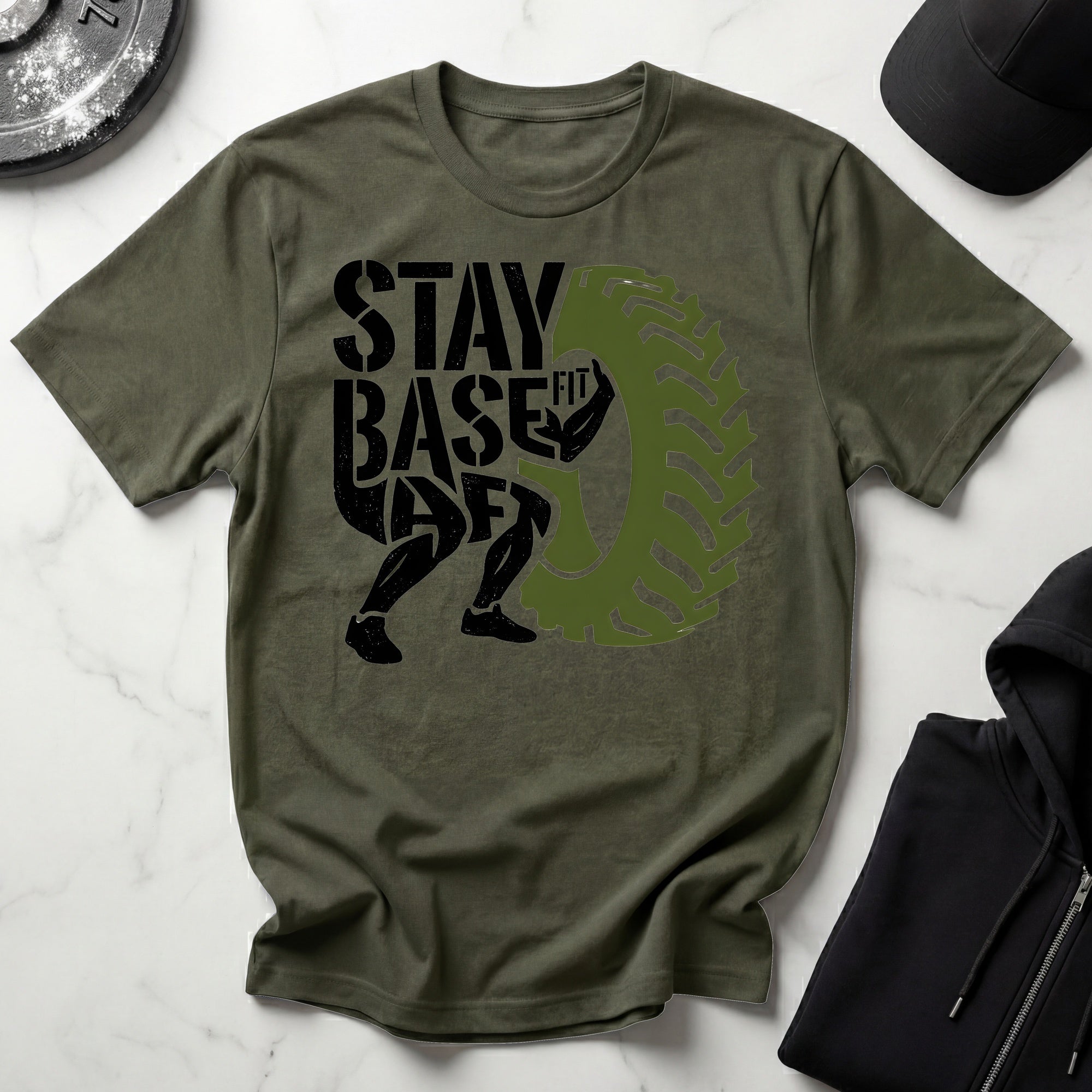 Stay Basefit Army Fitness Test Military Gymwear T-Shirt