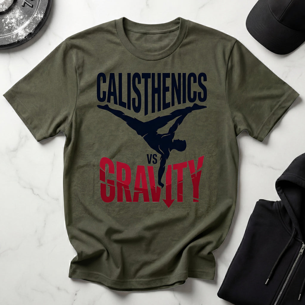 Calisthenics Vs Gravity Designer Gymwear T-Shirt