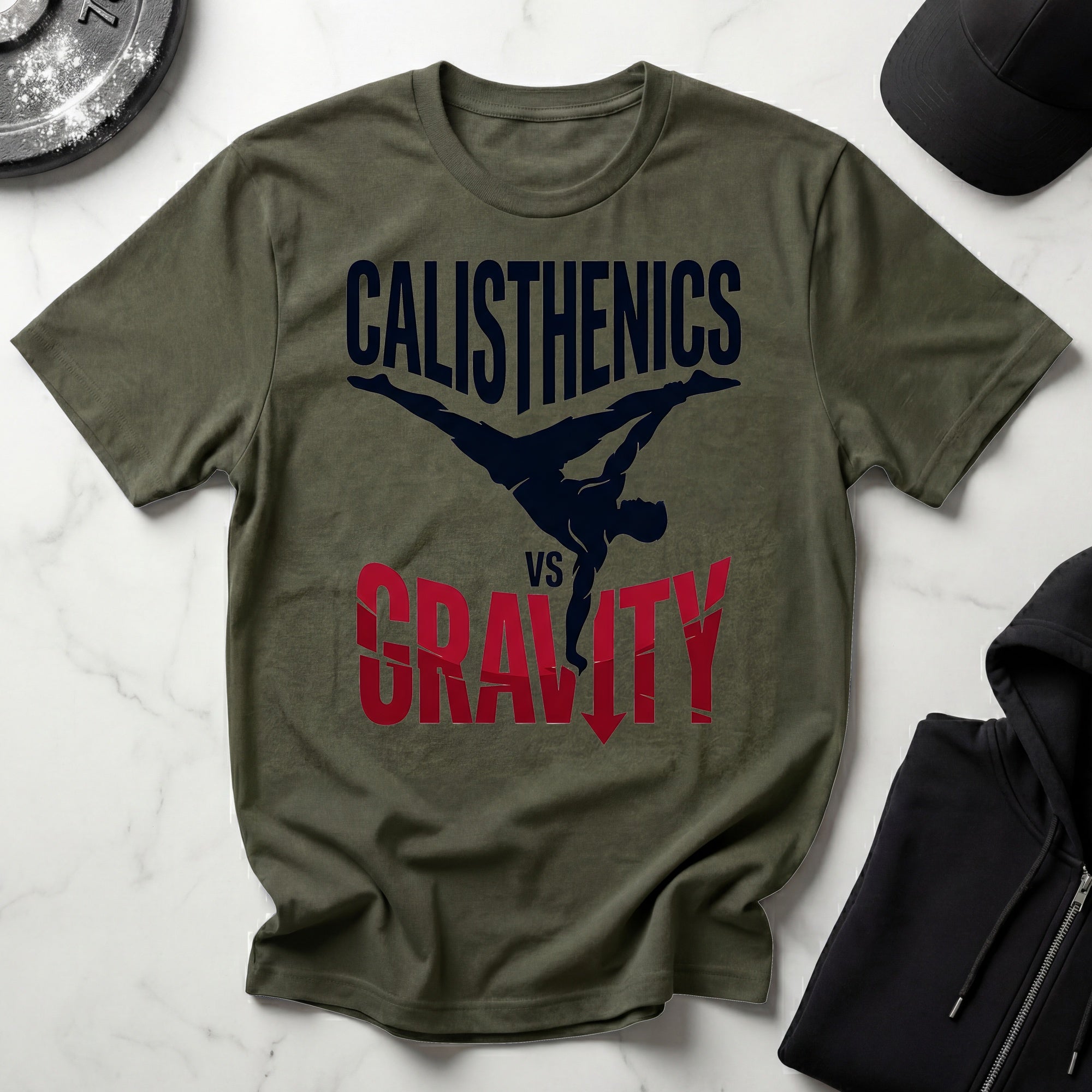 Calisthenics Vs Gravity Designer Gymwear T-Shirt