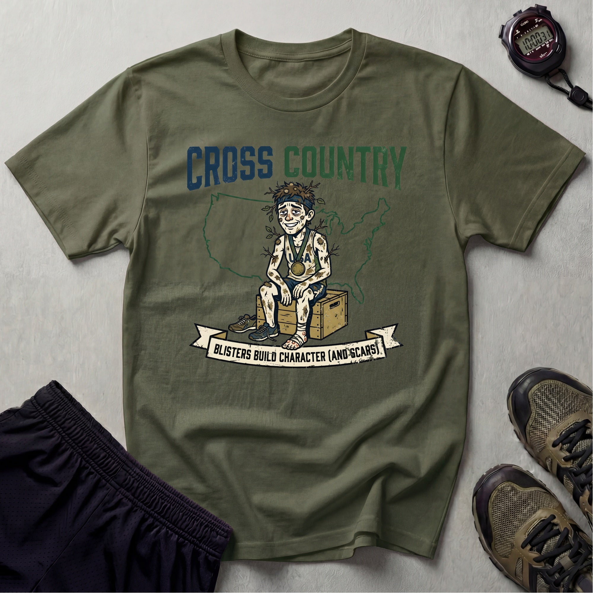 Cross Country USA Builds Character Gym T-Shirt