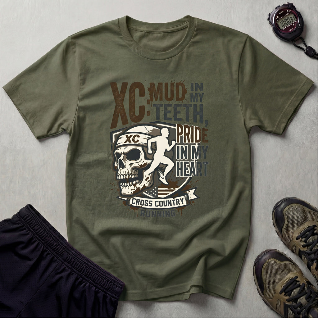 Cross Country Mud In My Teeth Graphic Gym T-Shirt
