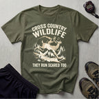 Cross Country Wildlife Run Scared Too Dark T-Shirt
