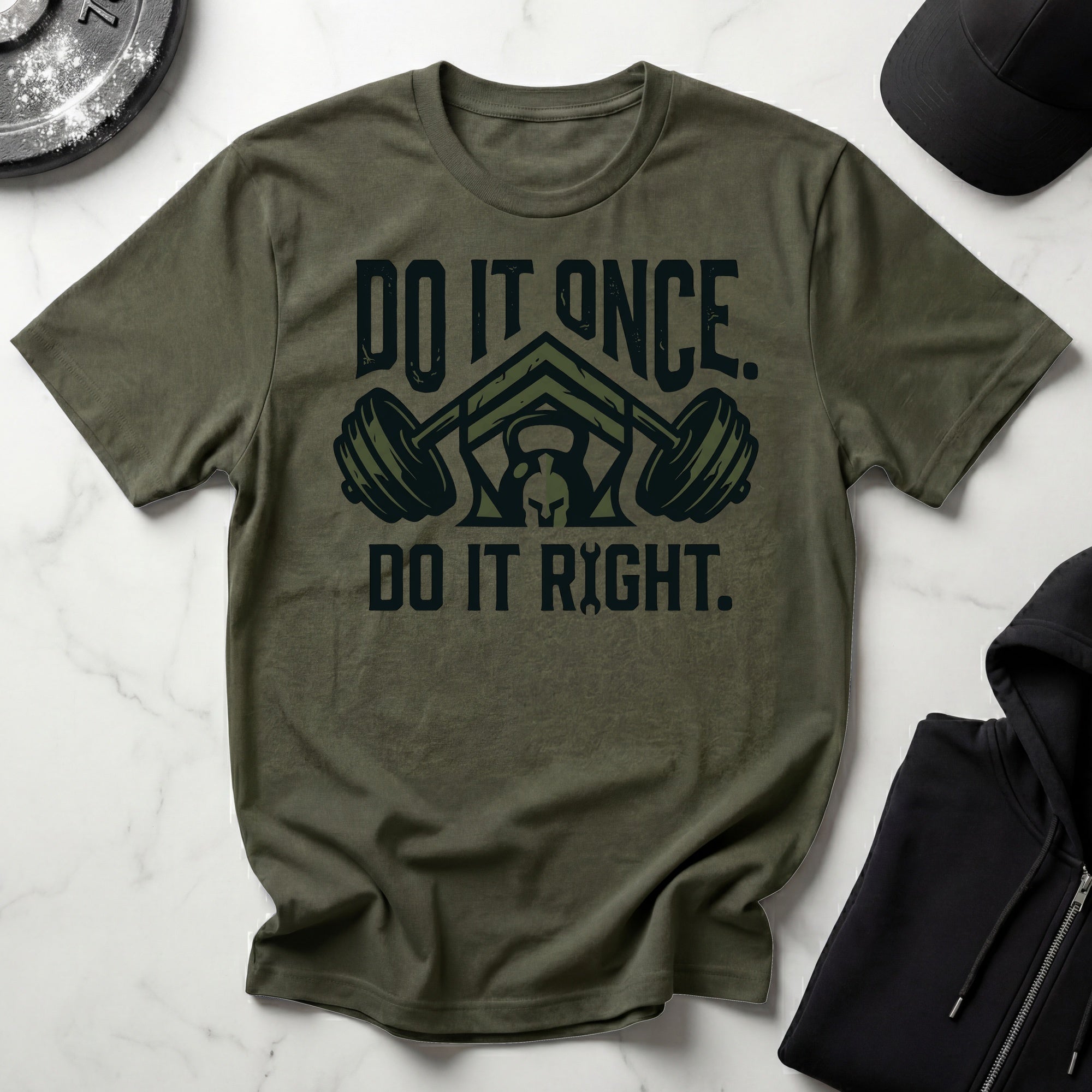 Do It Once Do IUt Right Military Training Gymwear T-Shirt