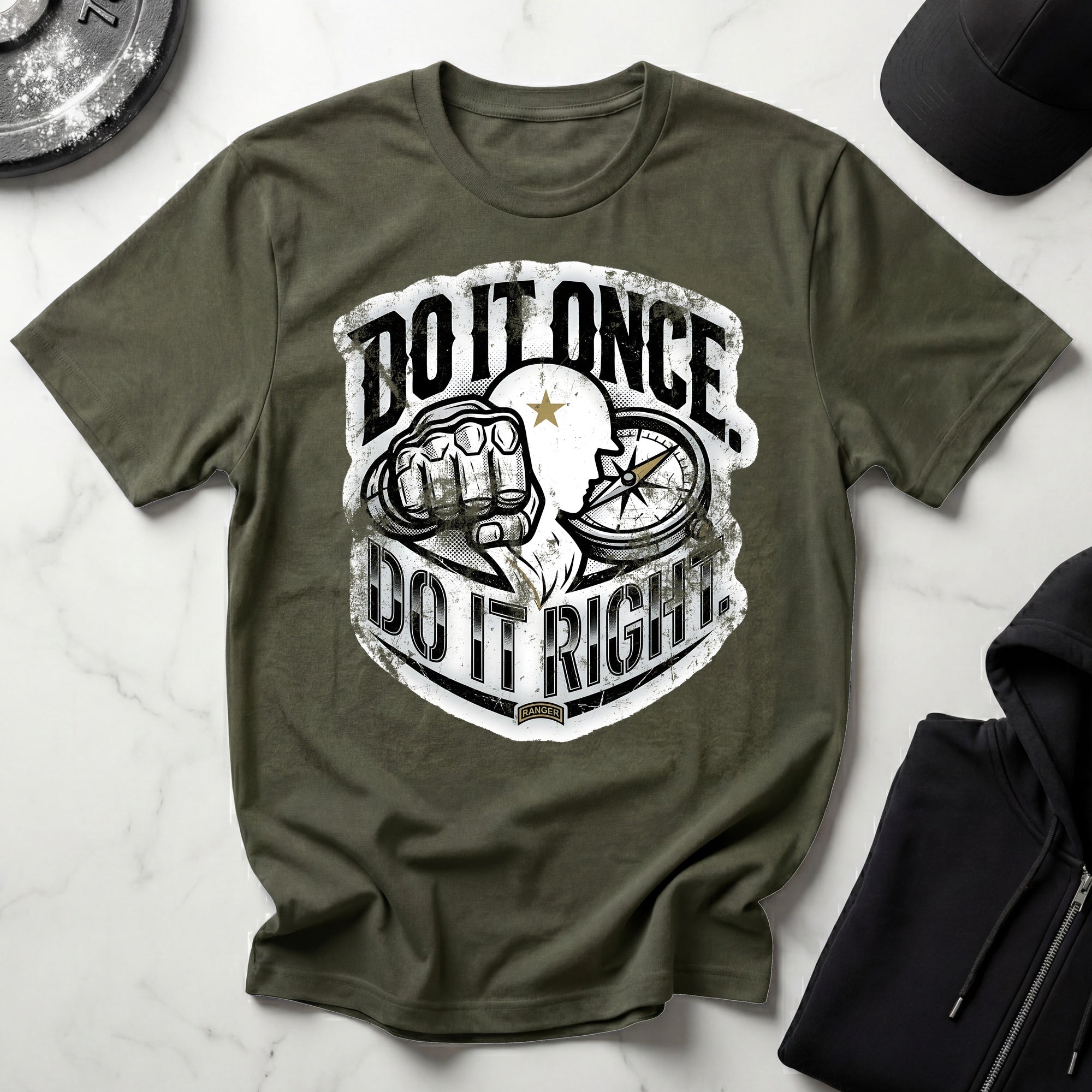 Do It Once Do It Right Military Training Gym T-Shirt