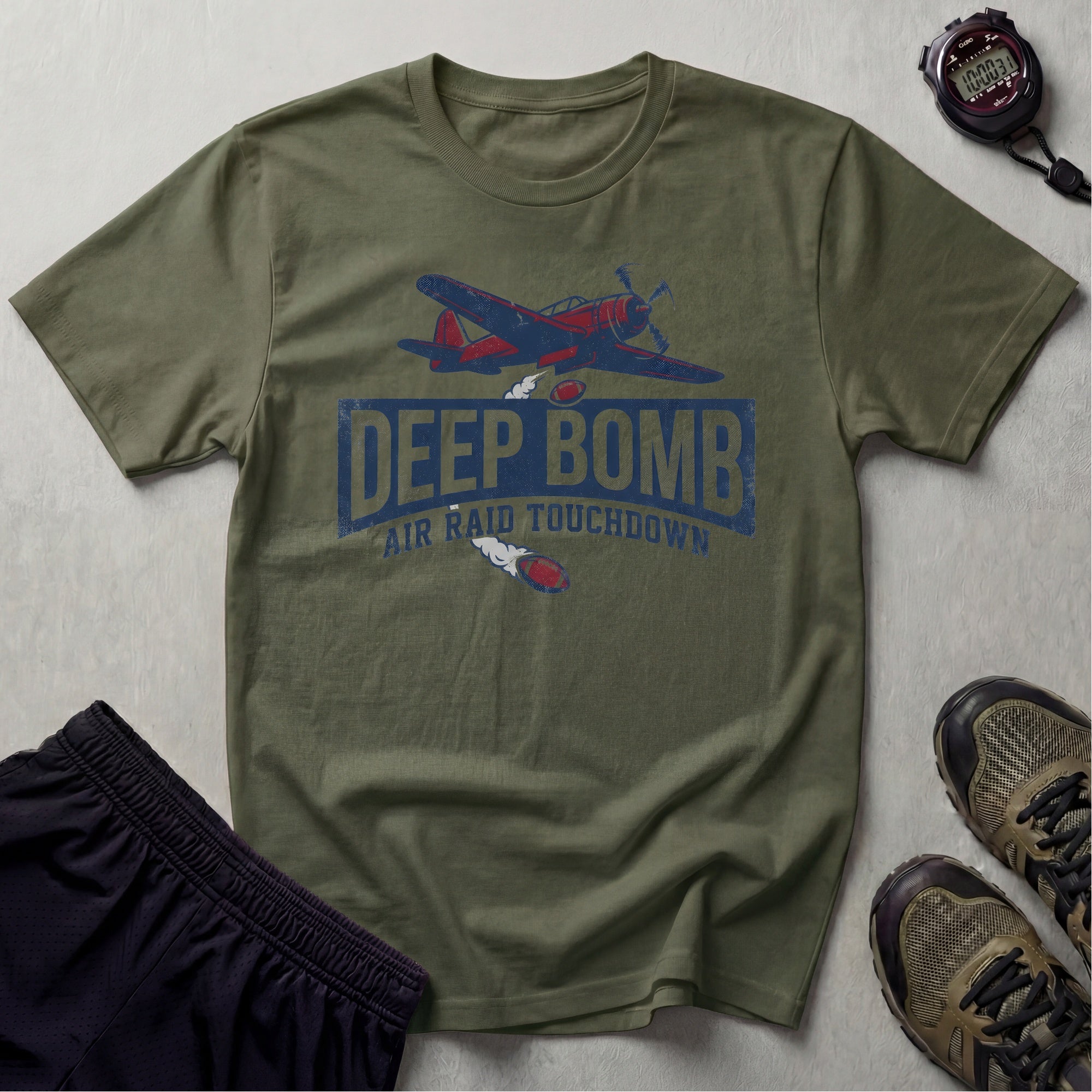 Gridiron Deep Bomb Touchdown Gymwear T-Shirt
