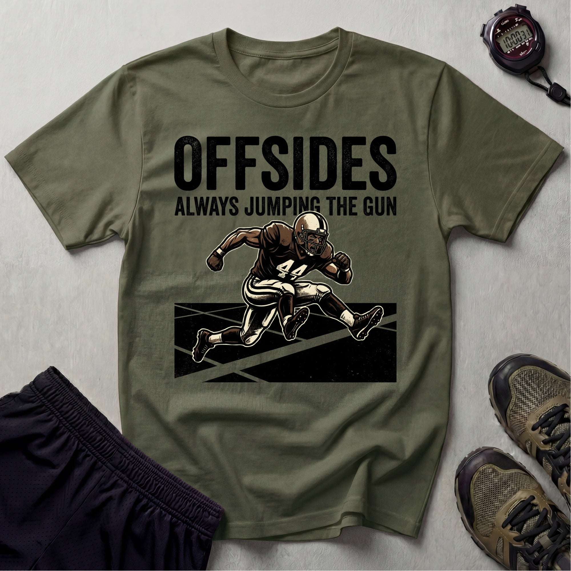 Gridiron Offsides Jump The Gun Gym T-Shirt