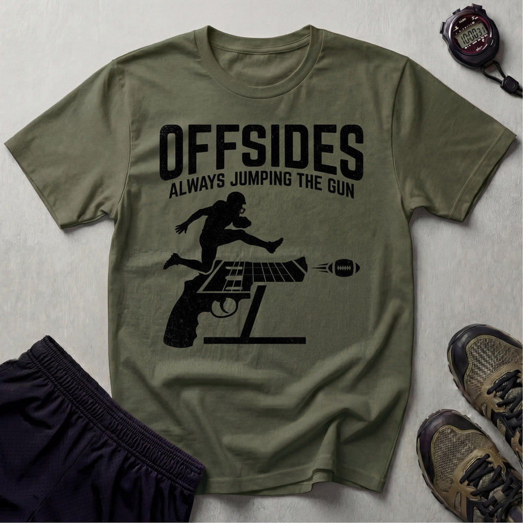 Gridiron Offsides Jumping The Gun Gym T-Shirt