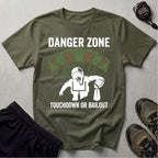Gridiron Danger Zone Touchdown or Bail Gym T-Shirt