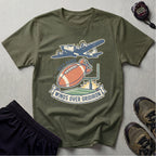 Gridiron Deep Bomb Retro Vintage Gym T-Shirt