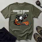 Gridiron Highway To Endzone Revvin Up Gym T-Shirt