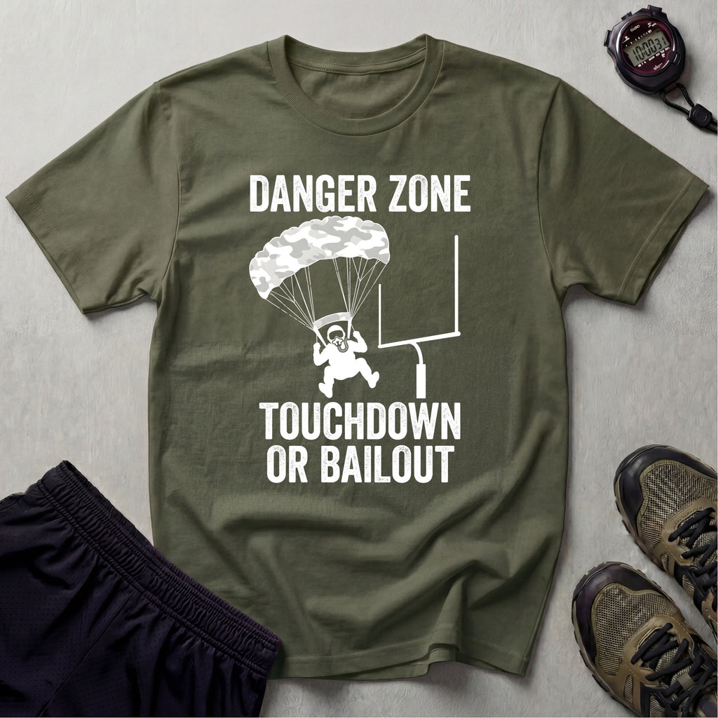 Gridiron Danger Zone Touchdown Or Bail Gym T-Shirt