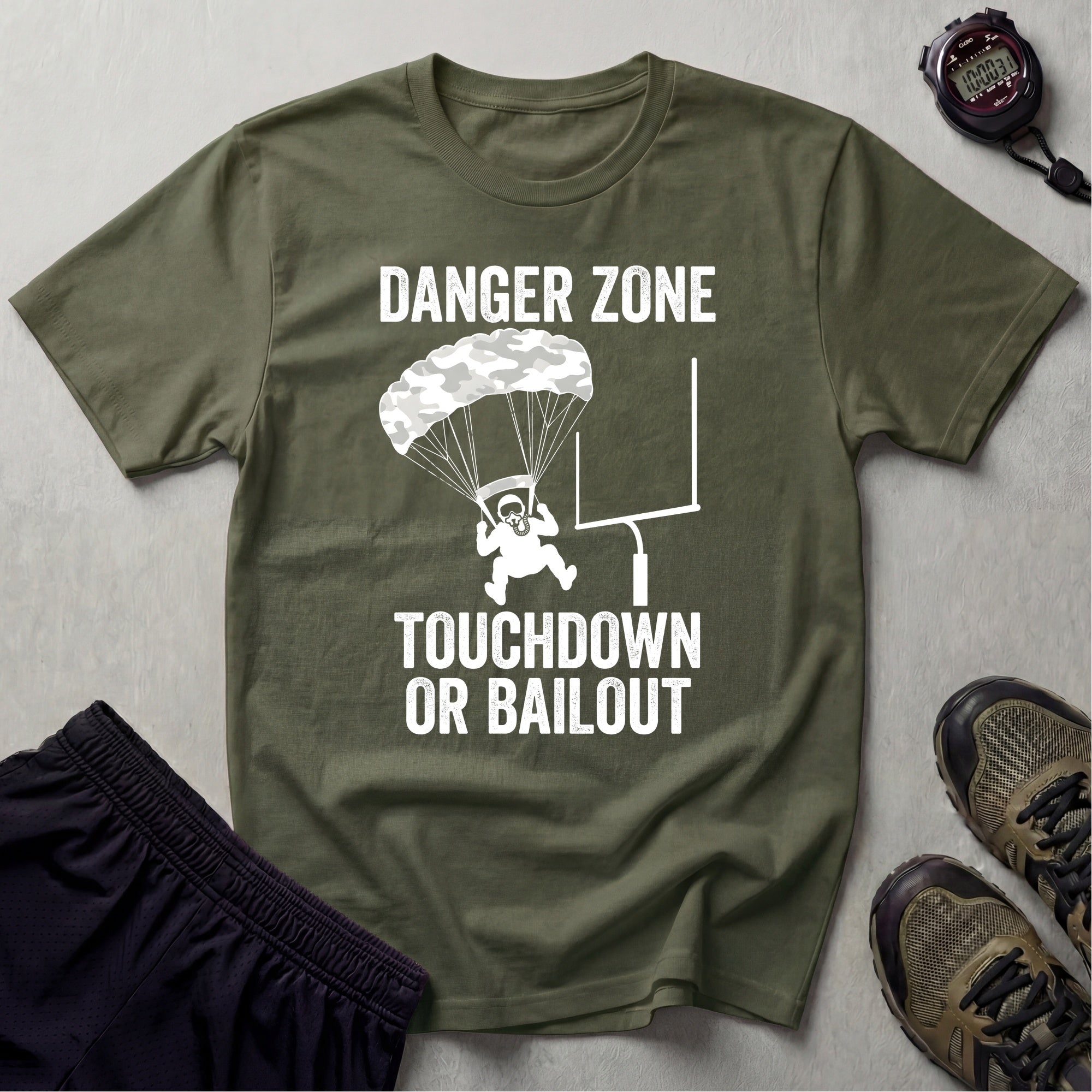 Gridiron Danger Zone Touchdown Or Bail Gym T-Shirt