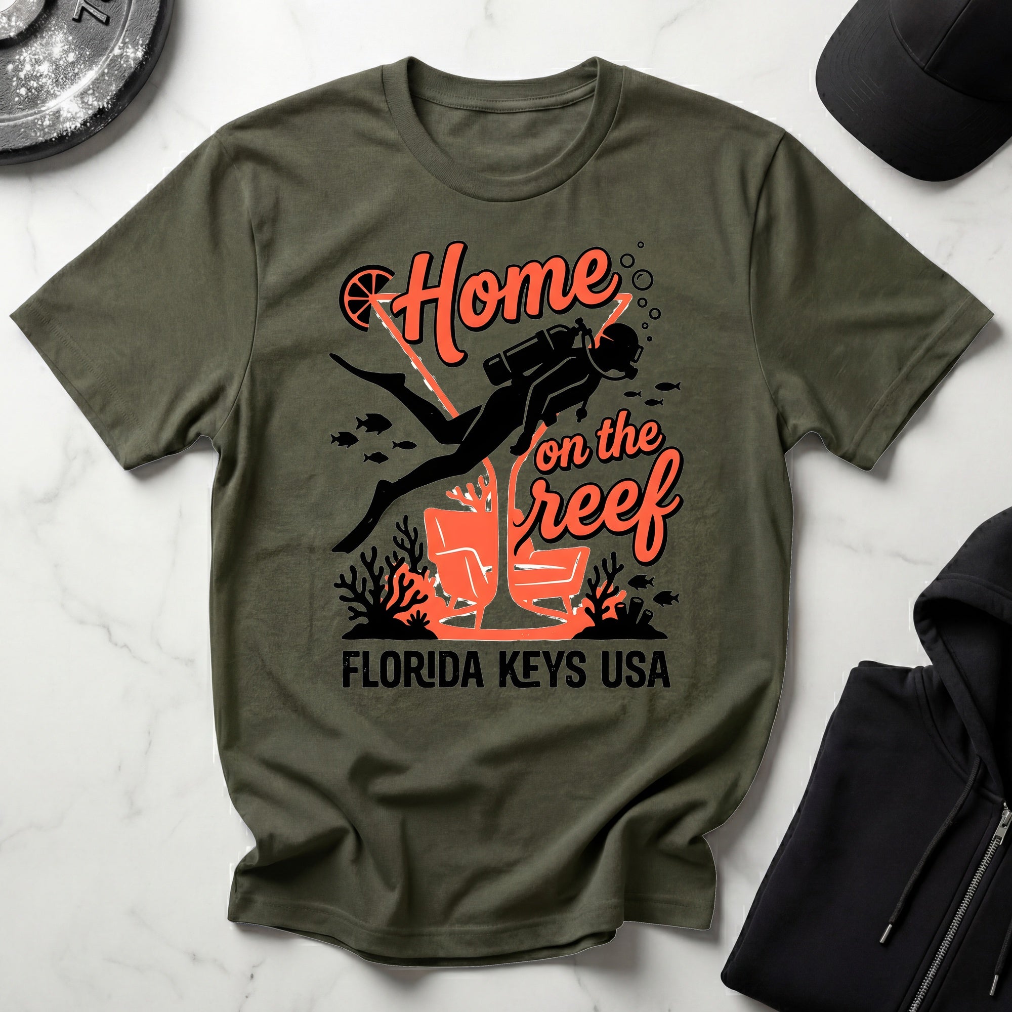 Home On The Reef Florida Keys Scuba T-Shirt