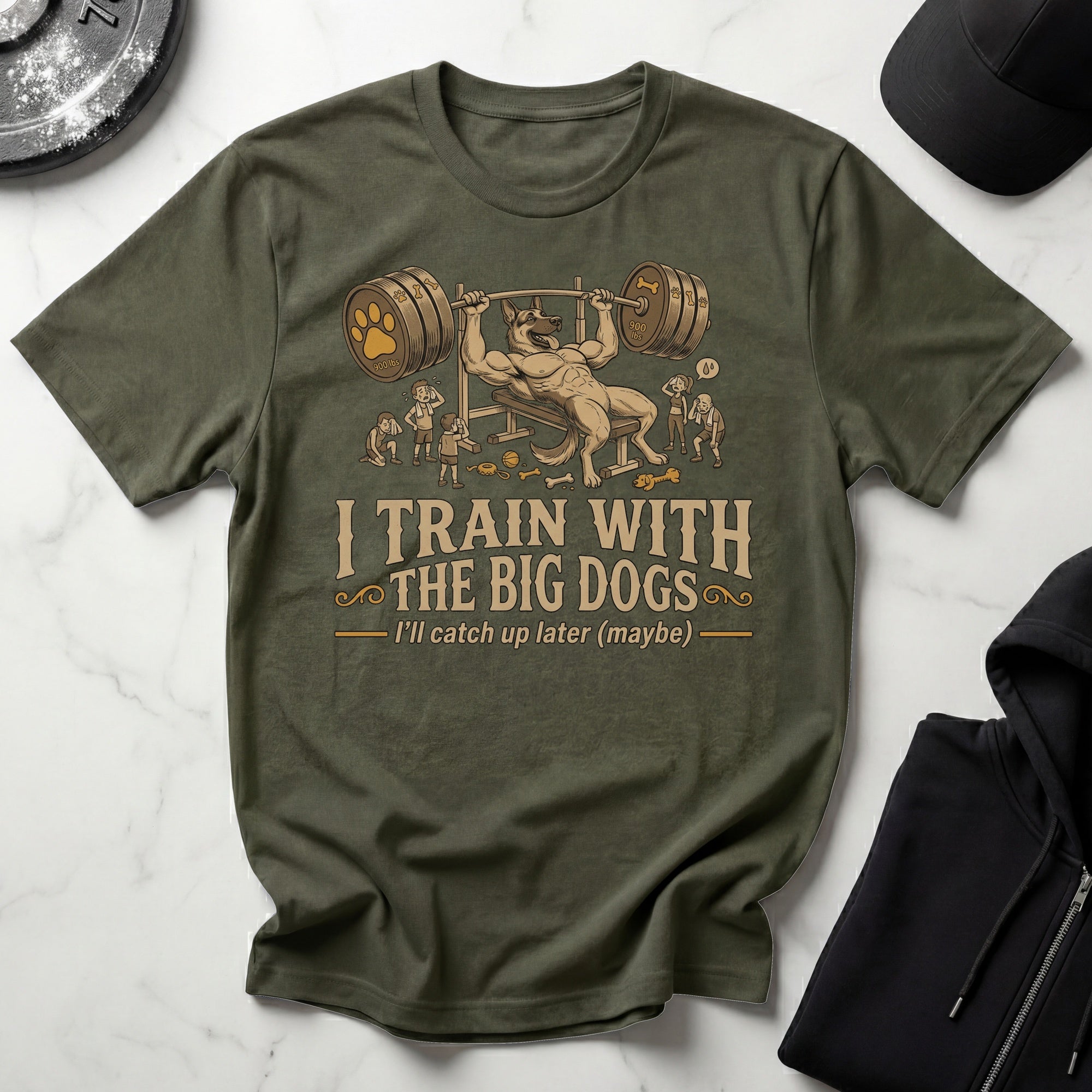 I Train With The Big Dogs Gym T-Shirt