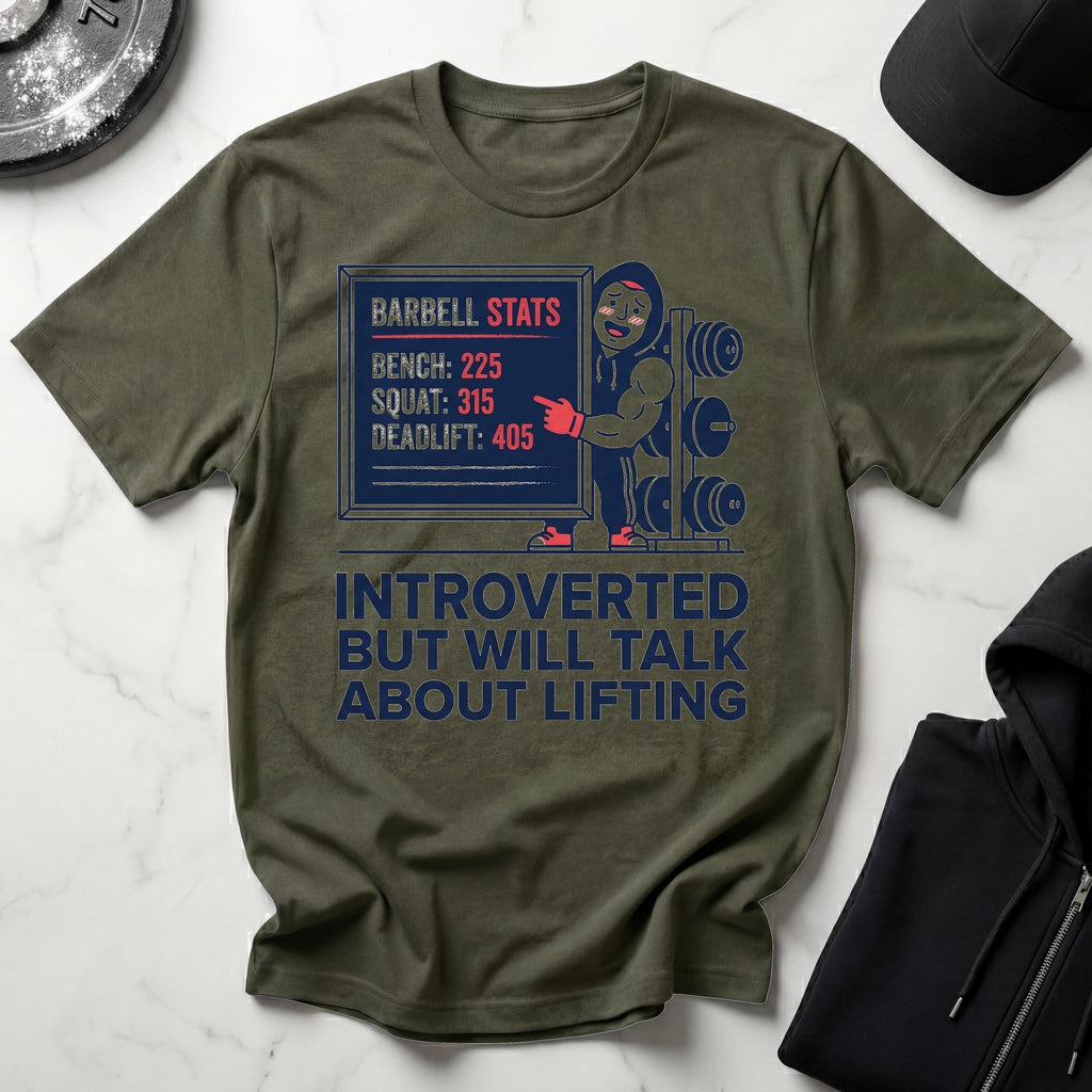 Introverted But Will Talk Lifting Gym T-Shirt