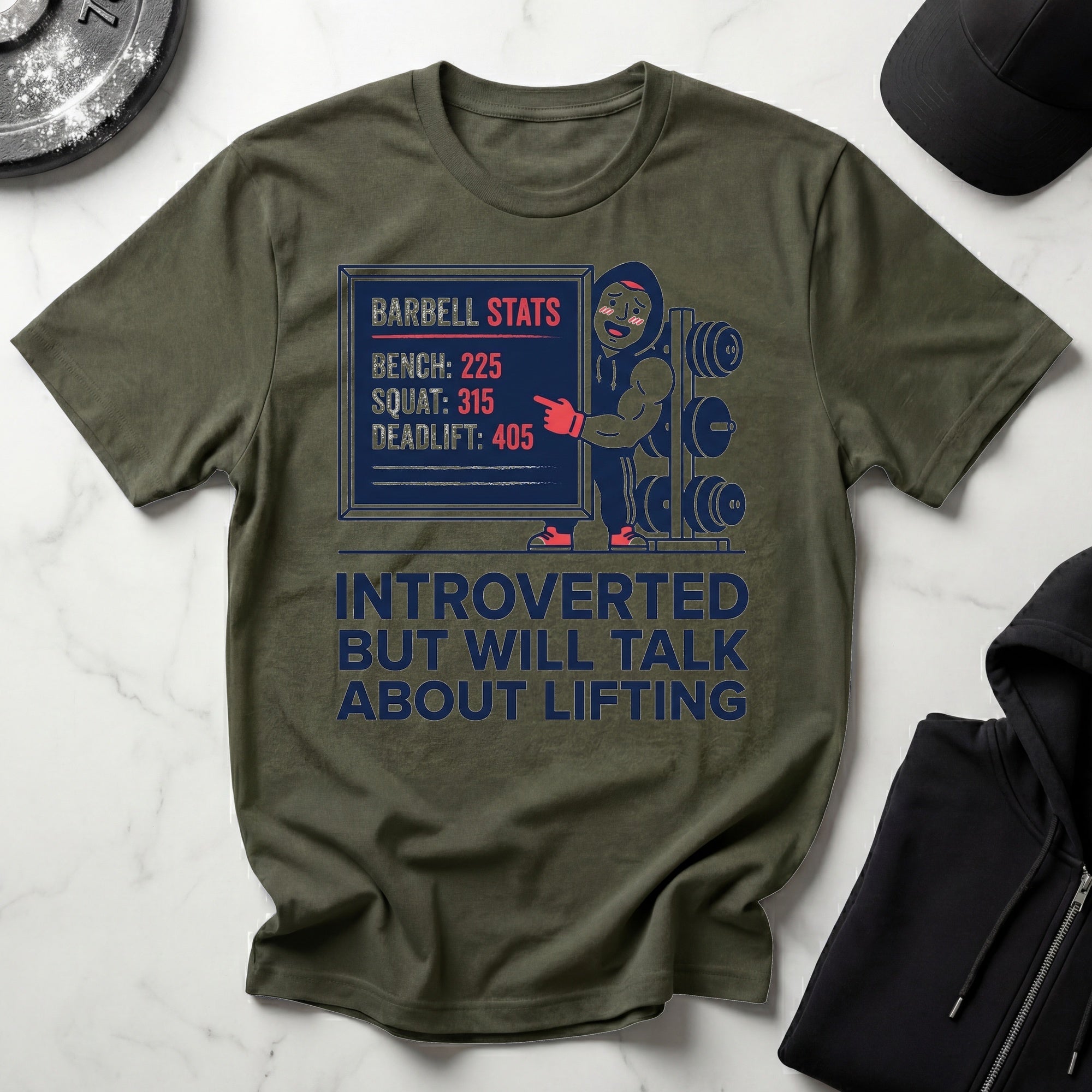 Introverted But Will Talk Lifting Gym T-Shirt