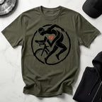 Triathlon Abstract Designer Gymwear T-Shirt