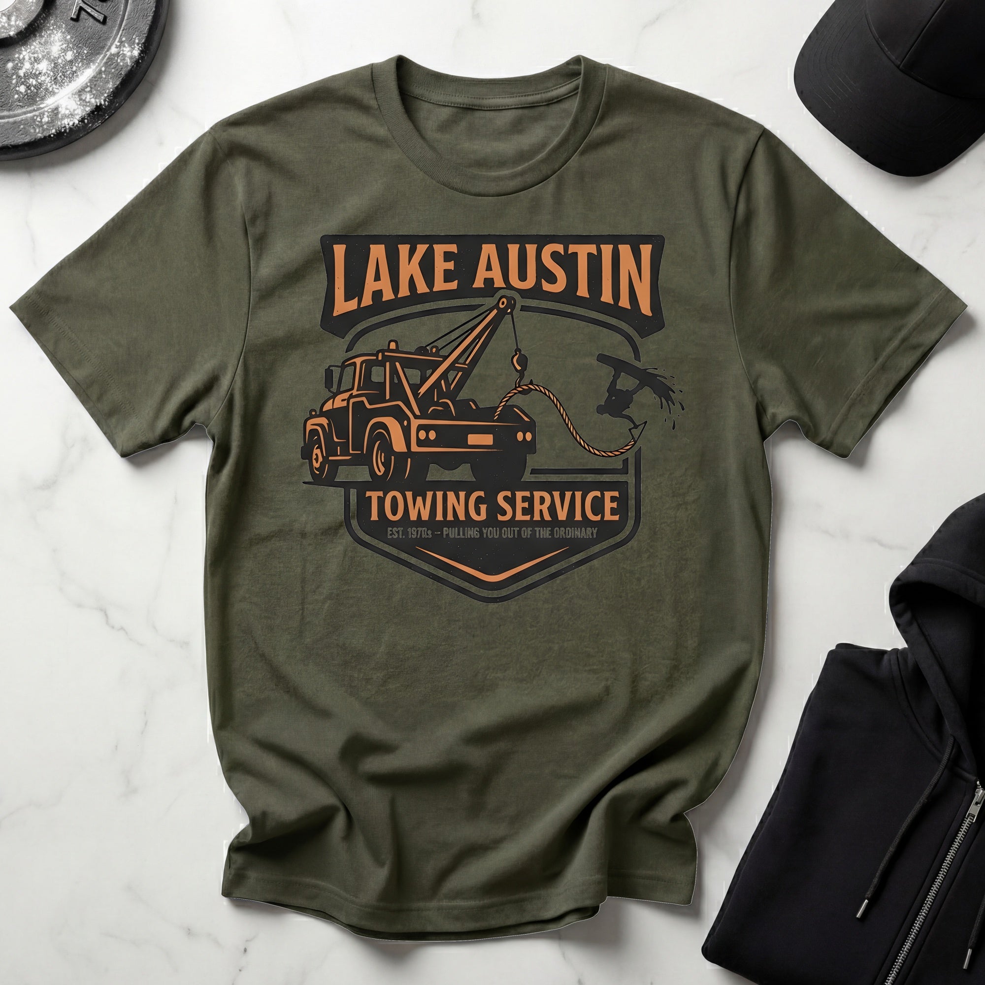 Lake Austin Wakeboarding Vintage Designer Gymwear T-Shirt
