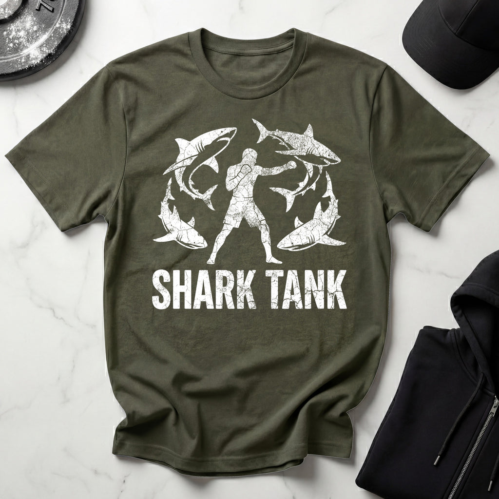 MMA Shark Tank Training Grunge white Gym T-Shirt