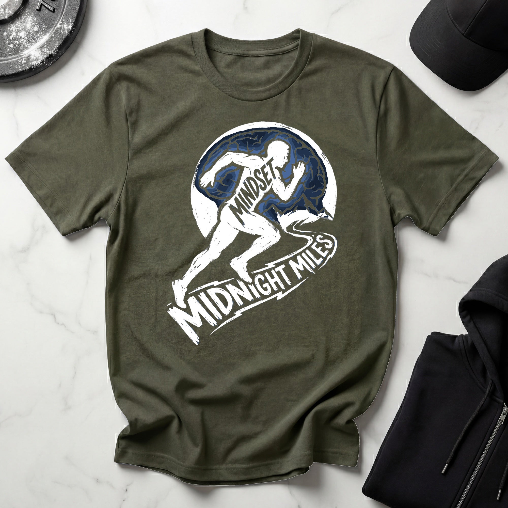 Midnight Miles Marathon Mindset Gymwear T-Shirt