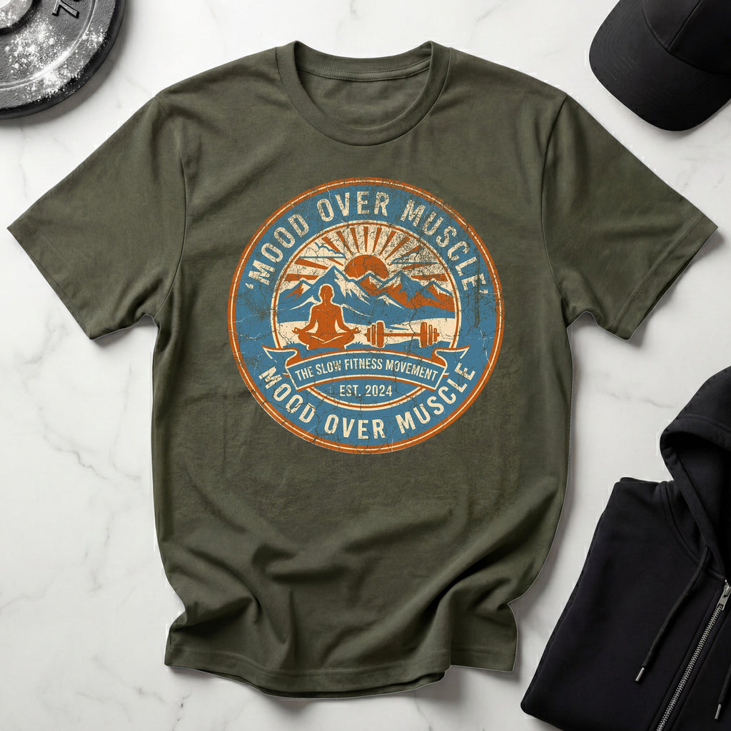 Mood Over Muscle Grunge Vintage Gym T-Shirt