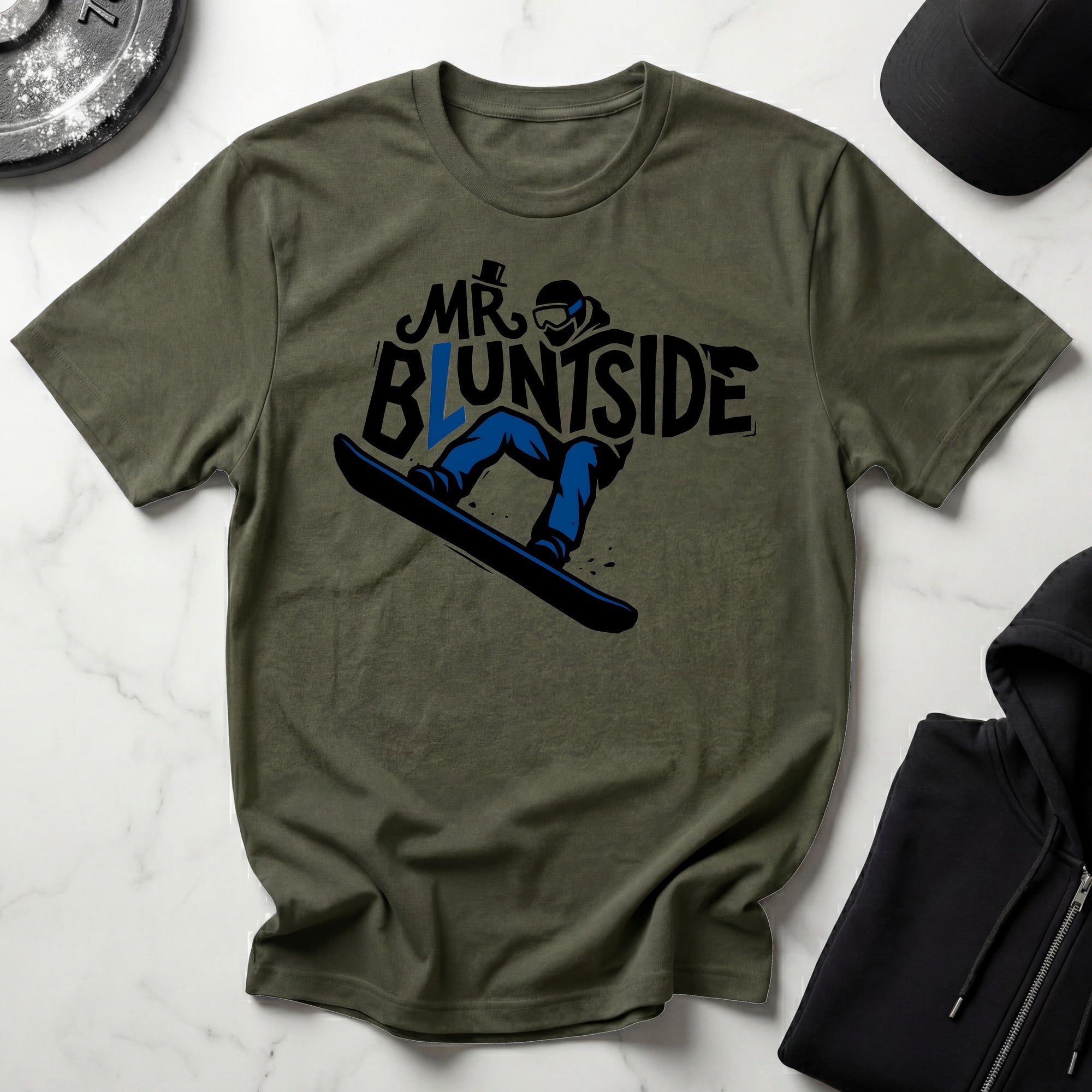 Mr Bluntside Snowboarder Gym T-Shirt
