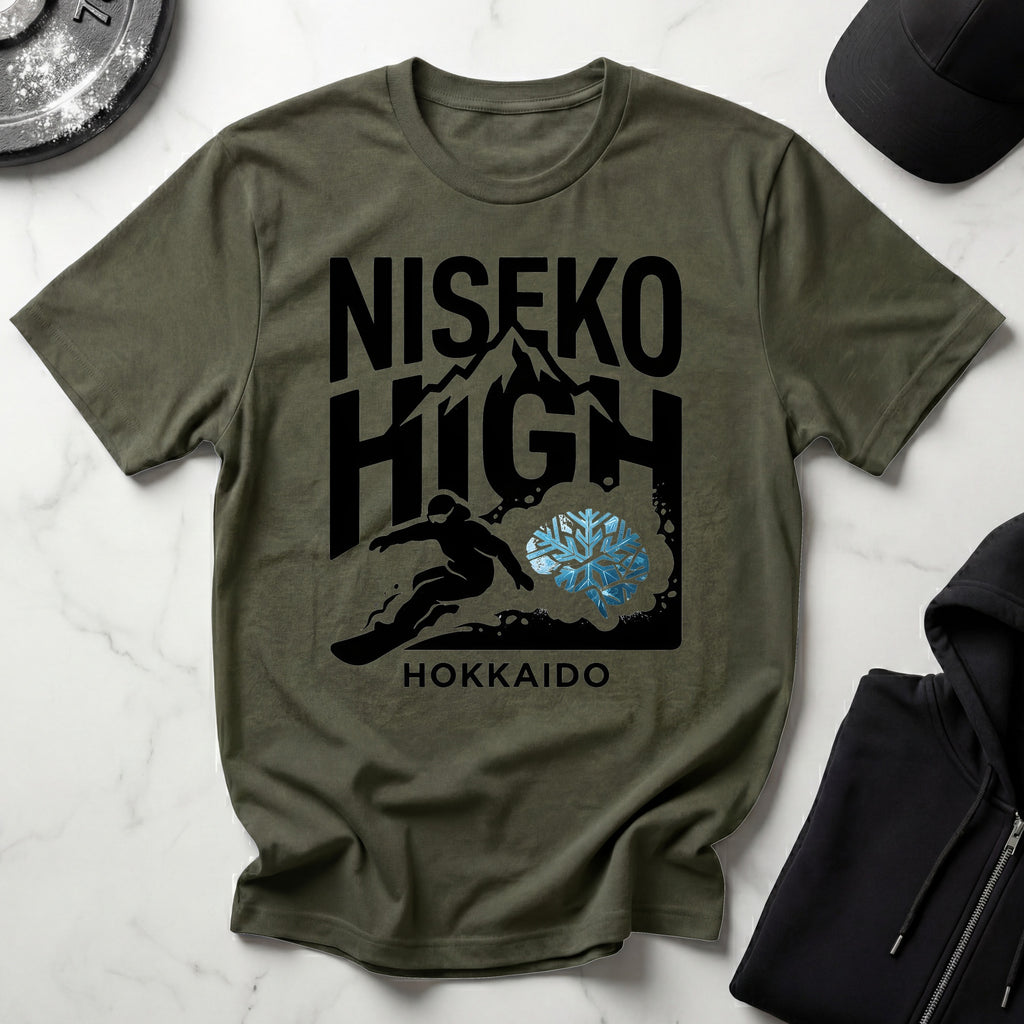 Niseko High Powder Rush Snowboarding Gymwear T-Shirt