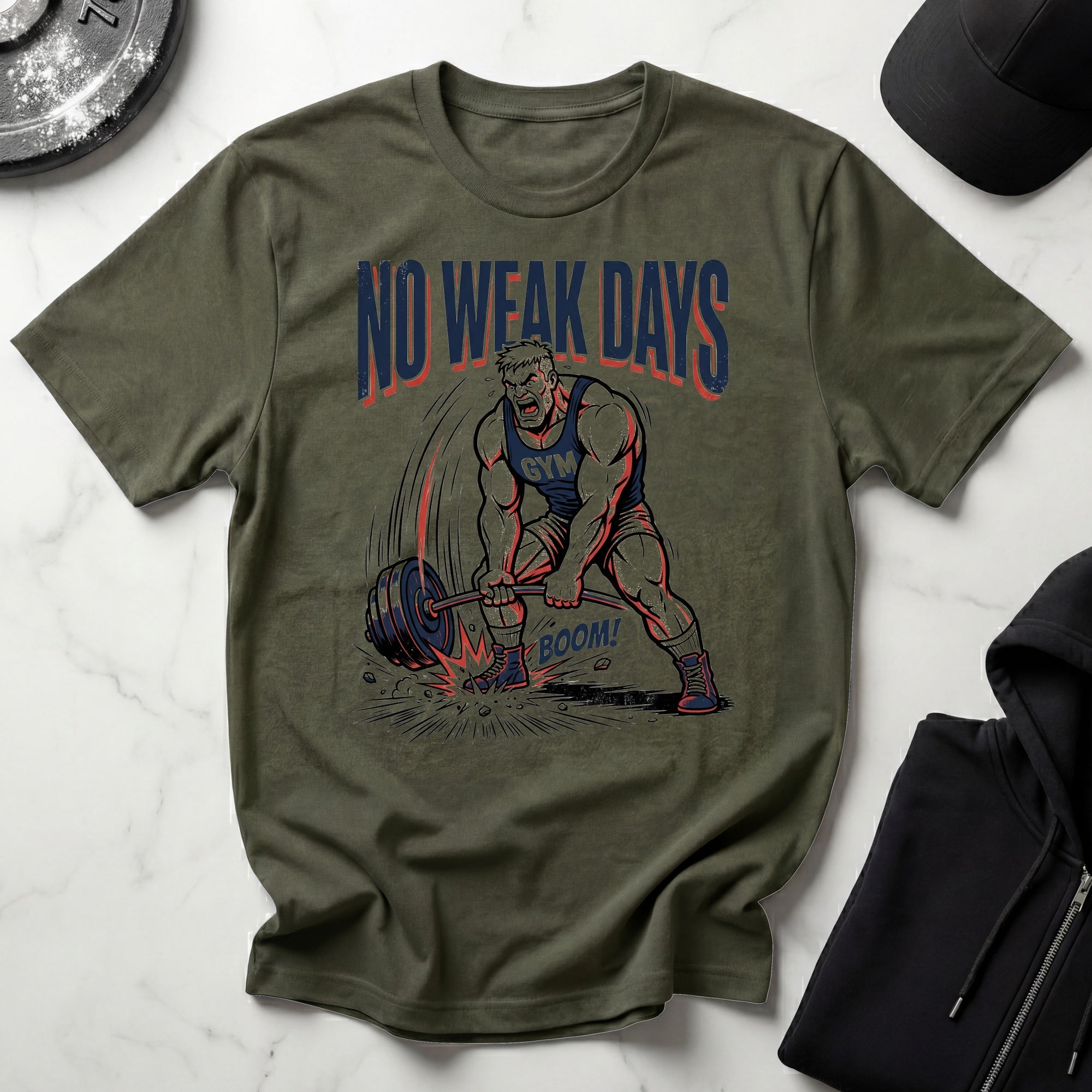 No Weak Days 60s Gym T-Shirt