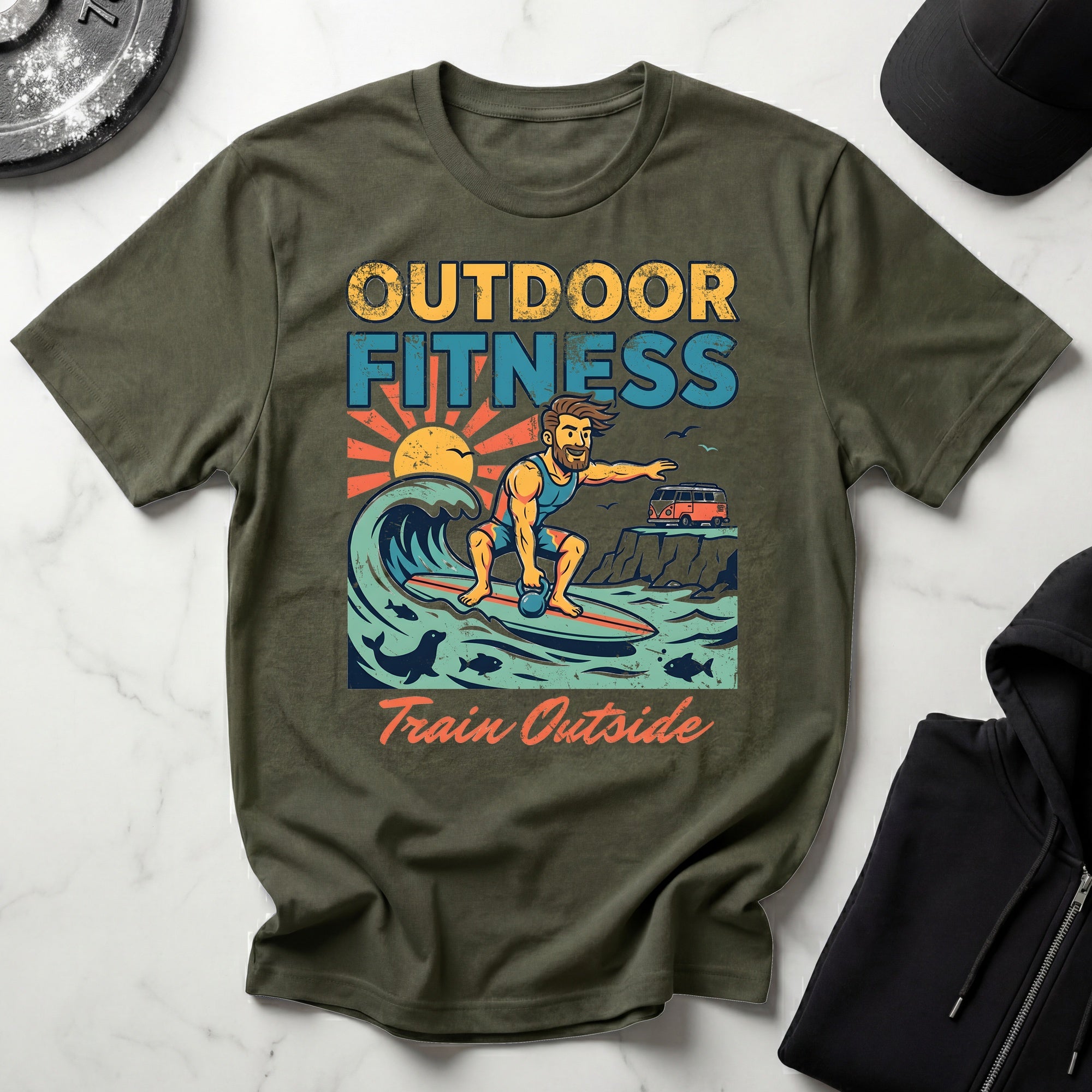 Outdoor Fitness Train Outside Gymwear T-Shirt