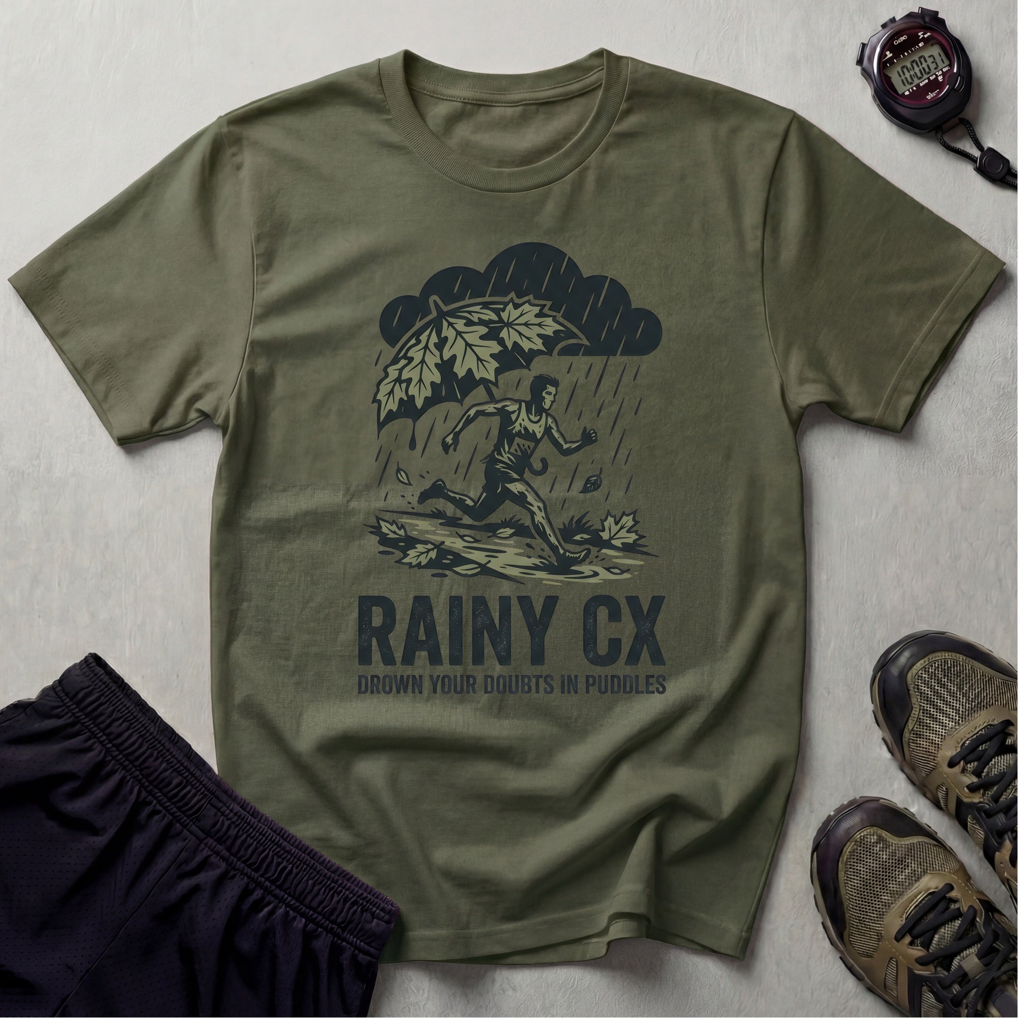 Rainy Cross Country Drown Your Doubts Gym T-Shirt