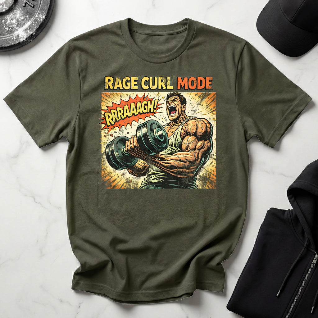 Retro Comic Rage Curl Gymwear T-Shirt
