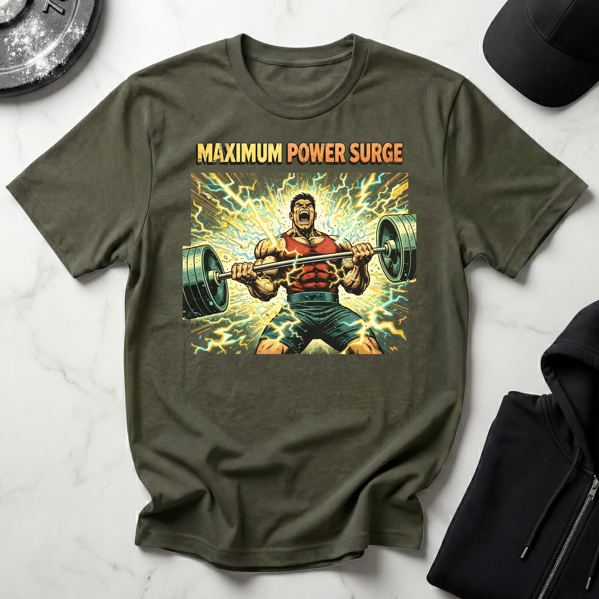 Retro Comic Maximum Power Surge Gymwear T-Shirt