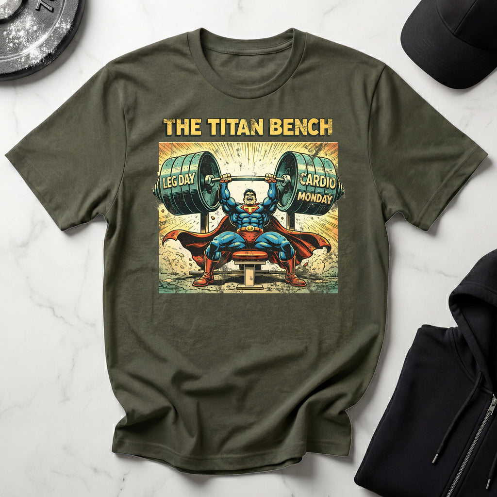 Retro Comic Titan Bench Gymwear T-Shirt