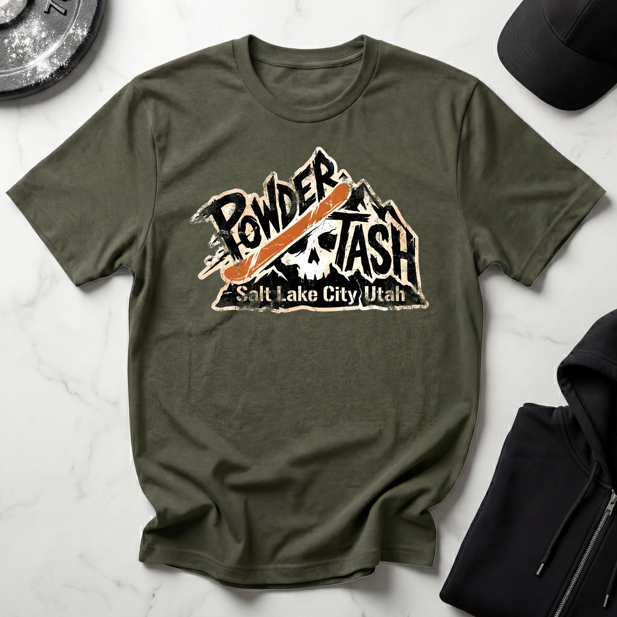 Salt Lake City Powder Stash Snowboarding T-Shir
