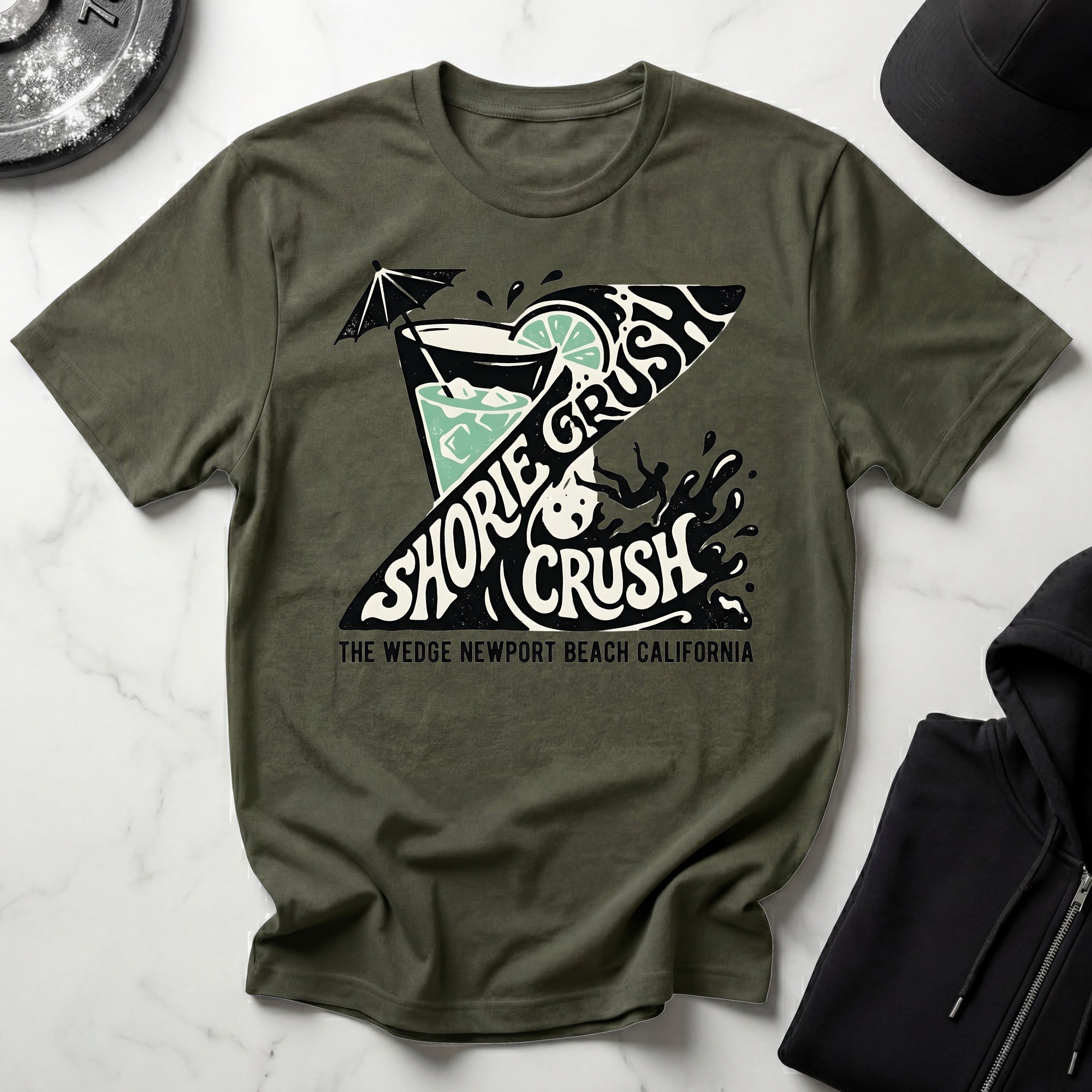Shorie Crush The Wedge Surf Designer T-Shirt
