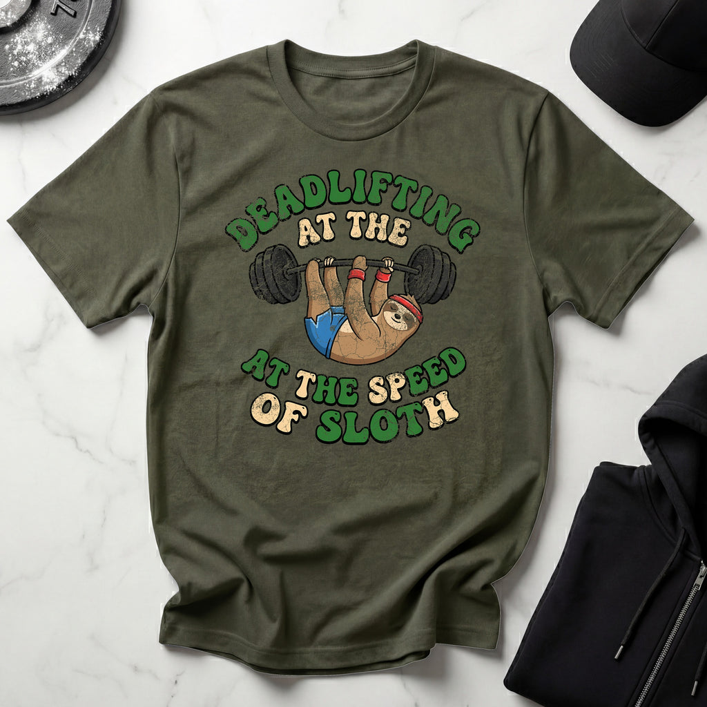 Deadlifting At The Speed of Sloth Vintage Gym T-Shirt