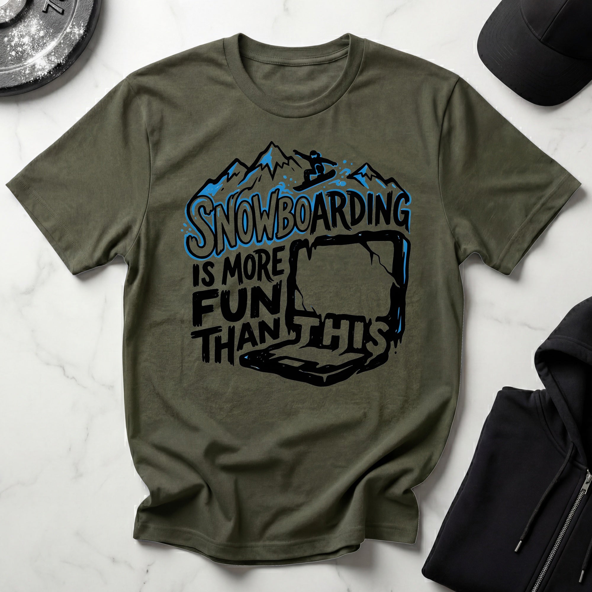 Snowboarding Is More Fun Gym T-Shirt