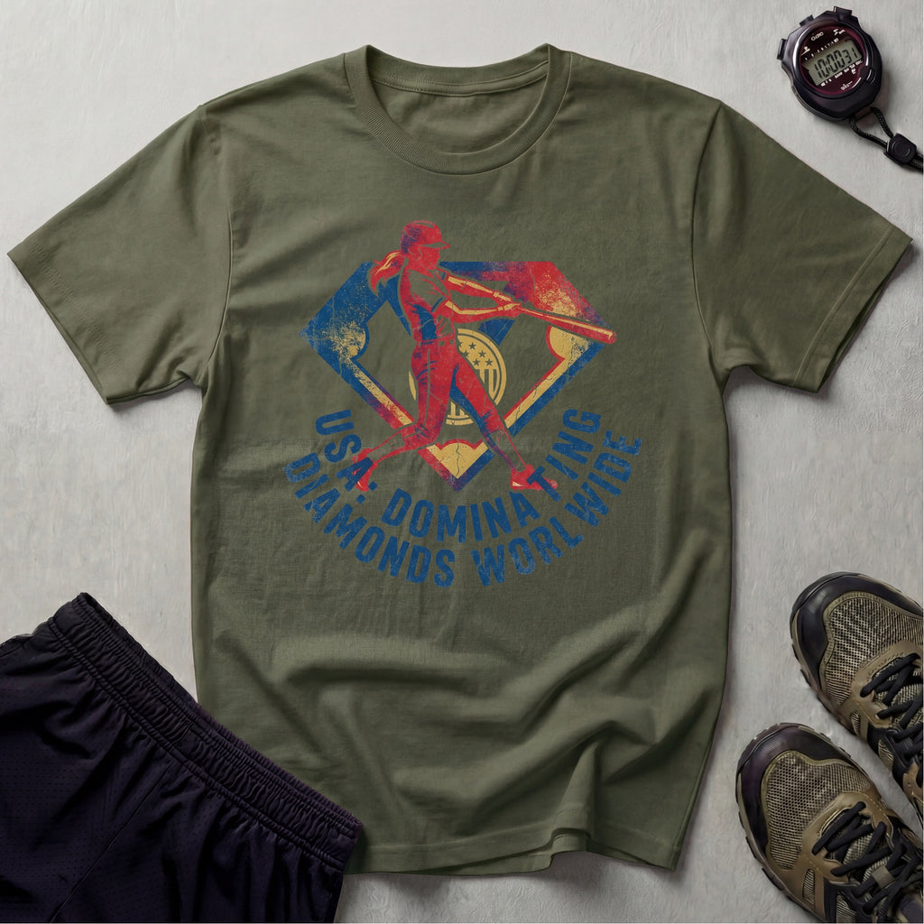 Softball USA Worldwide Diamond Dominance Gym T-Shirt