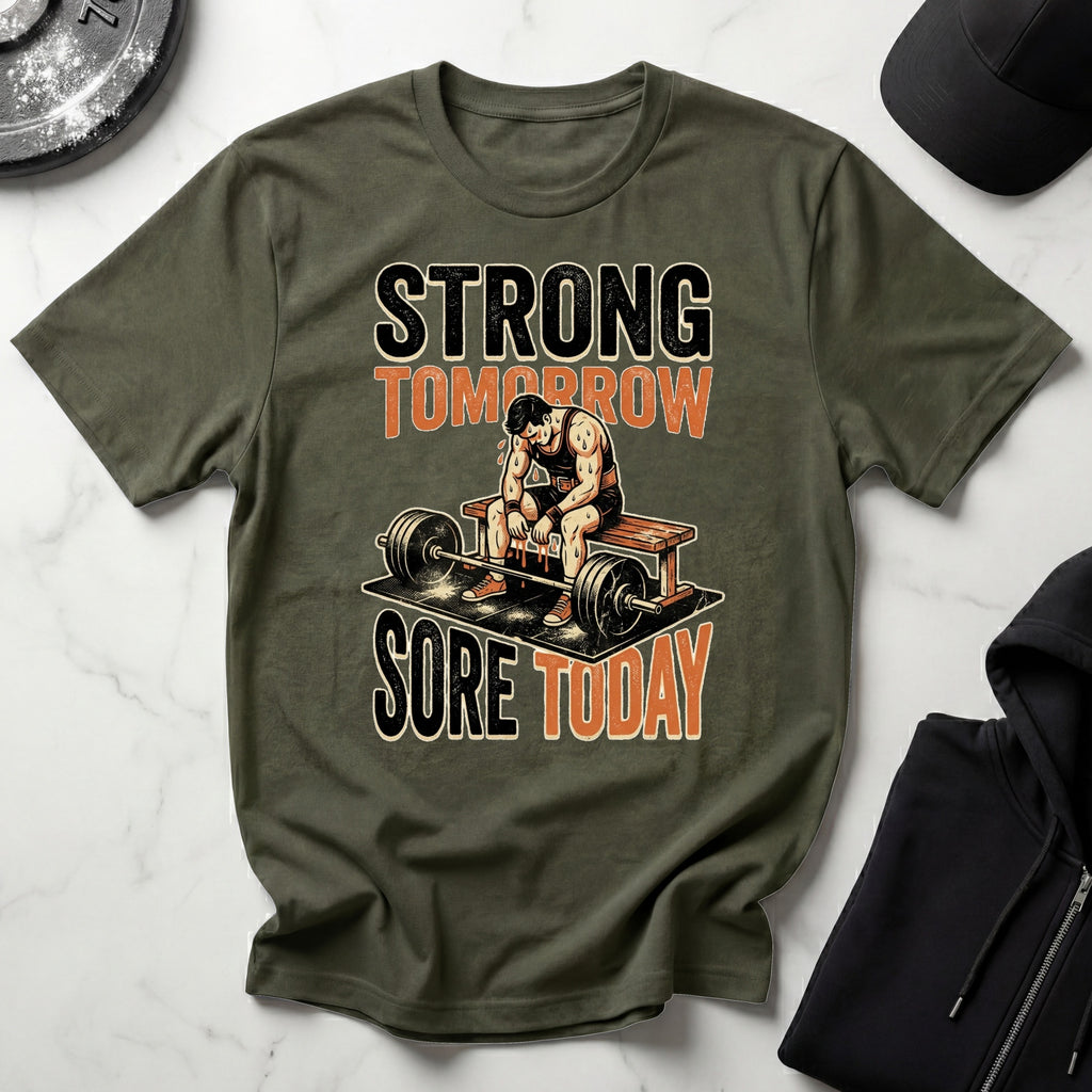 Strong Tomorrow Sore Today Bodybuilding T-Shirt