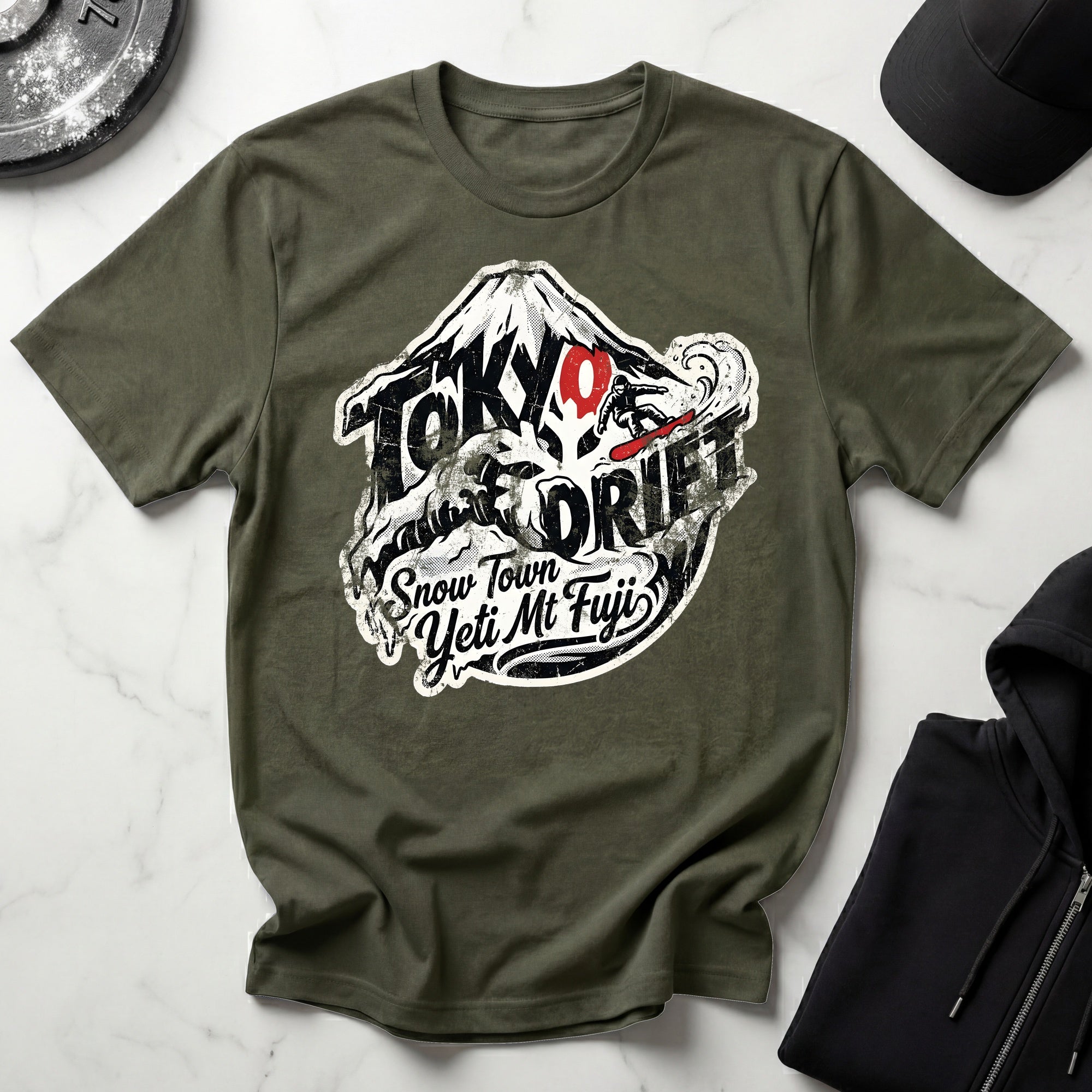Mt Fuji Drift Snowboarding T-Shirt