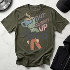 Tired But Showing Up Retro Gym T-Shirt