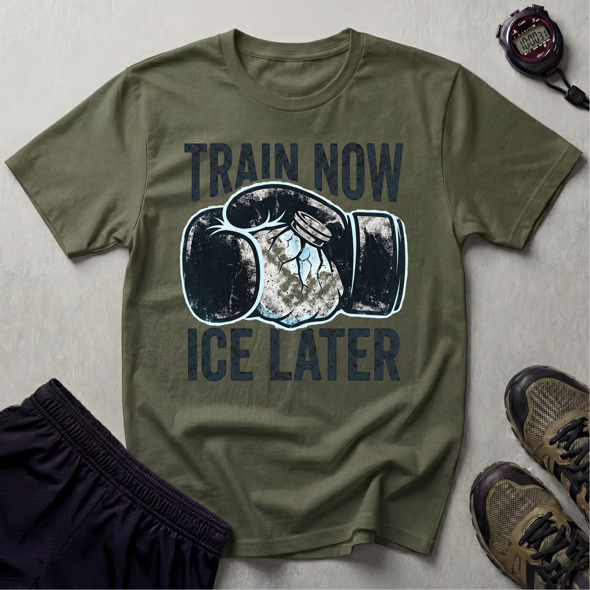 Train Now Ice Later Boxing Gym T-Shirt
