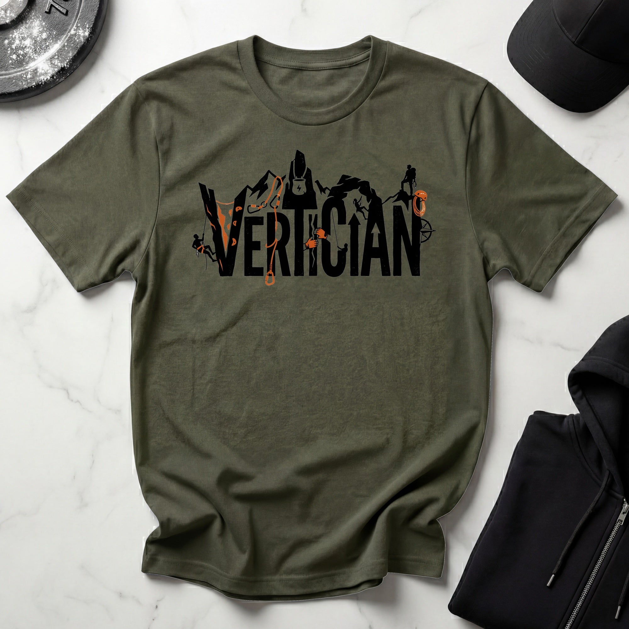 Vertican Rock Climbing Designer Gym T-Shirt