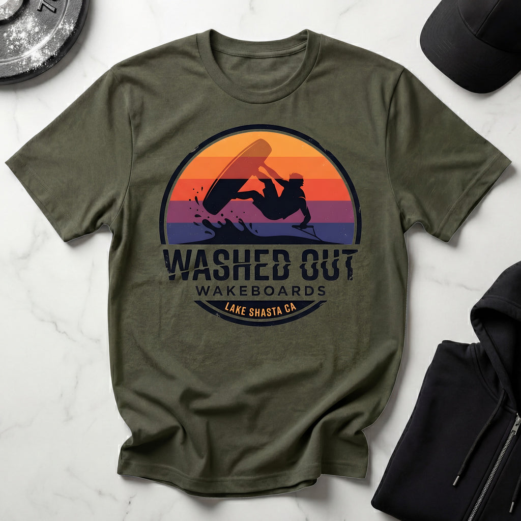 Washed Out Wakeboards Designer Gym T-Shirt