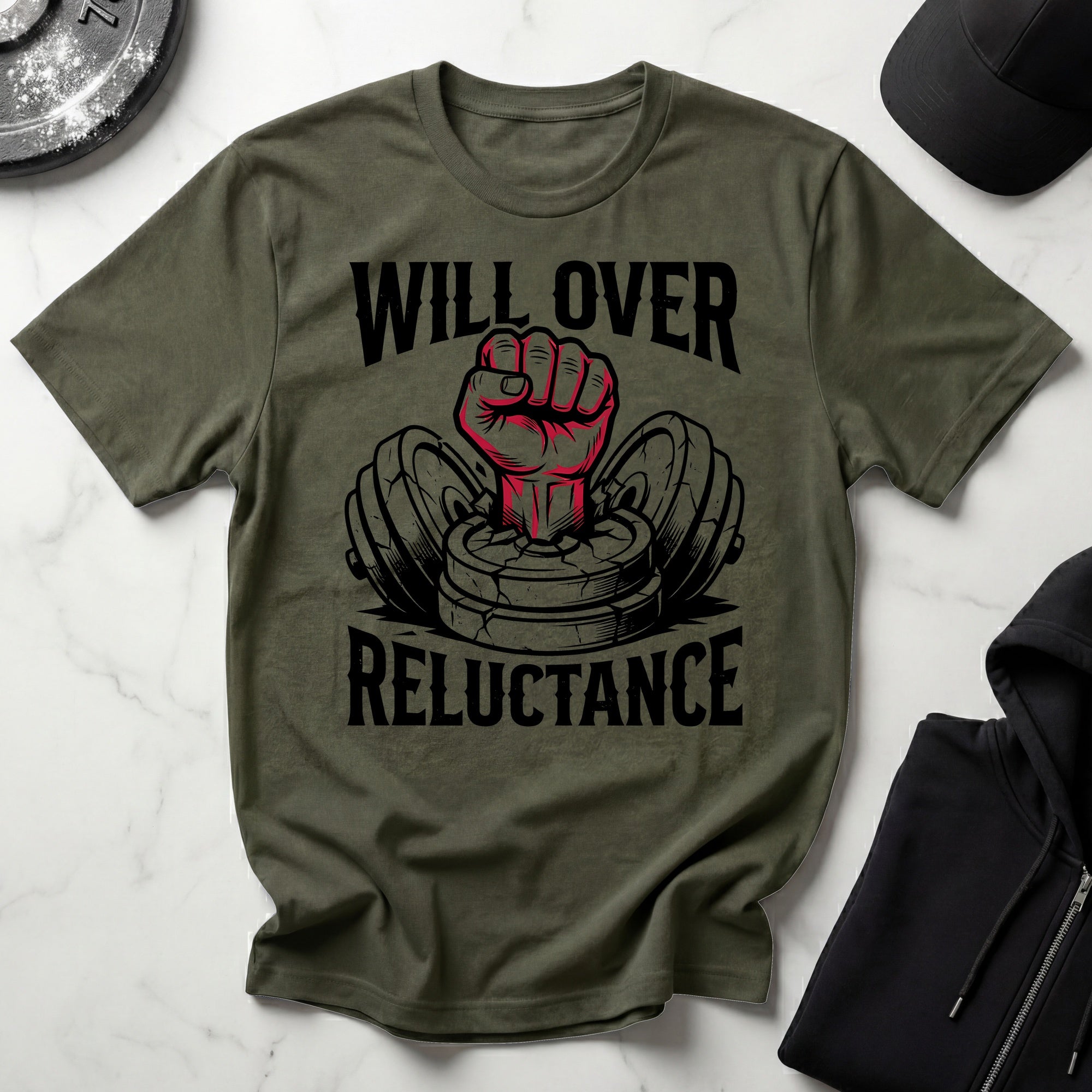 Will Over Reluctance Gym T-Shirt