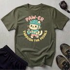 Cycling Cat Illustration T-Shirt
