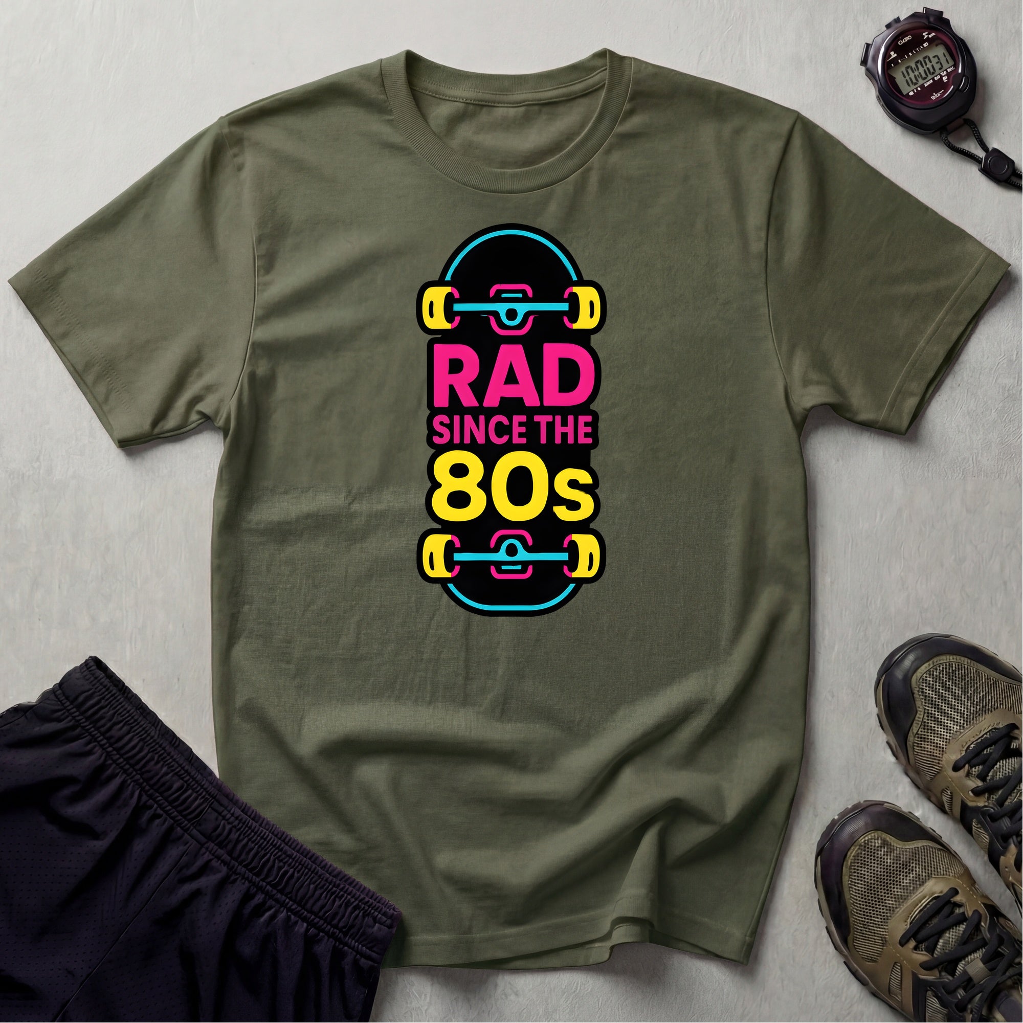 Neon 80s Skateboard T-Shirt